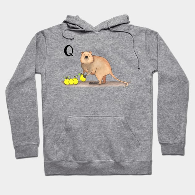 Q is for Quokka Hoodie by thewatercolorwood